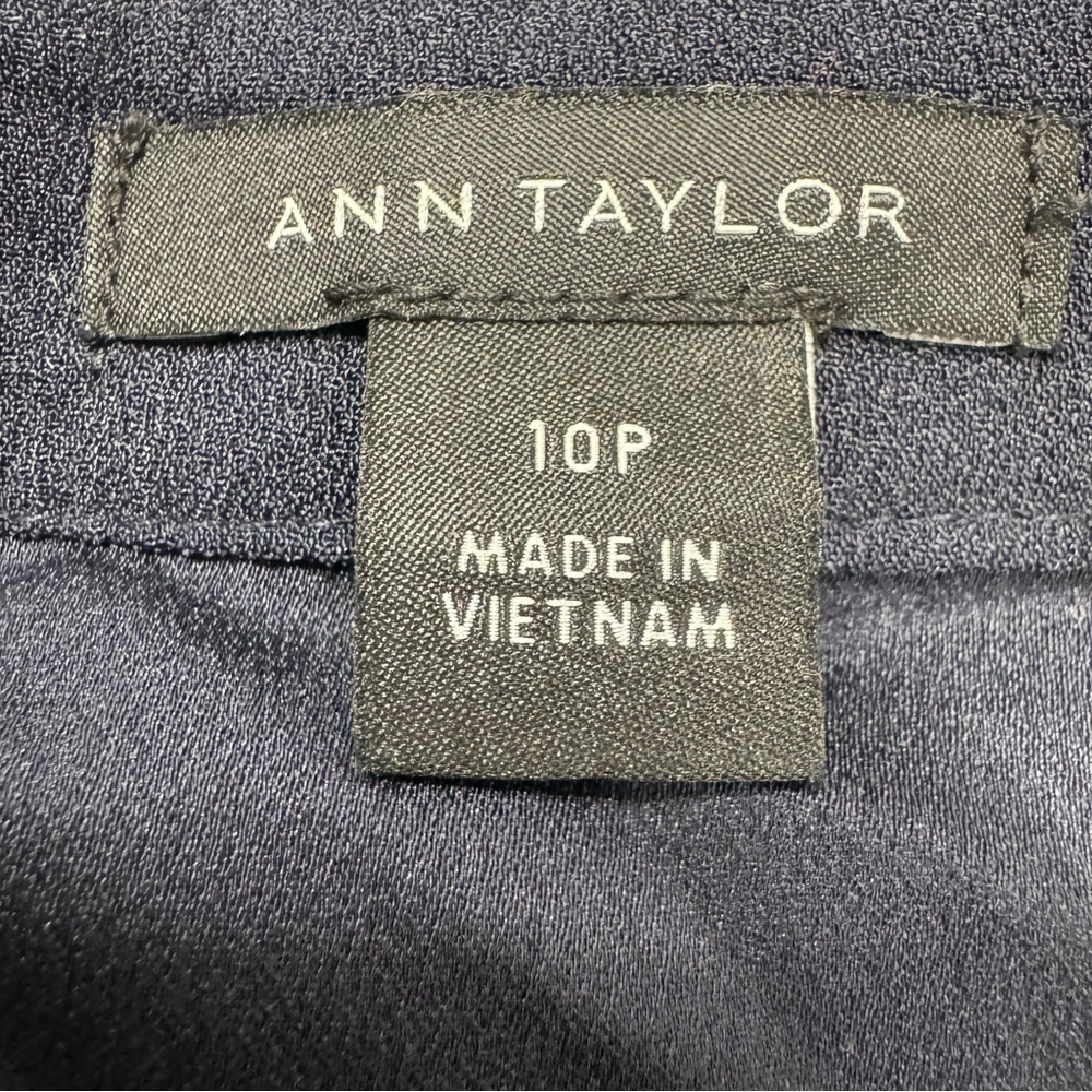 Ann Taylor Navy Jumpsuit with Belted Waist - Picture 6 of 9